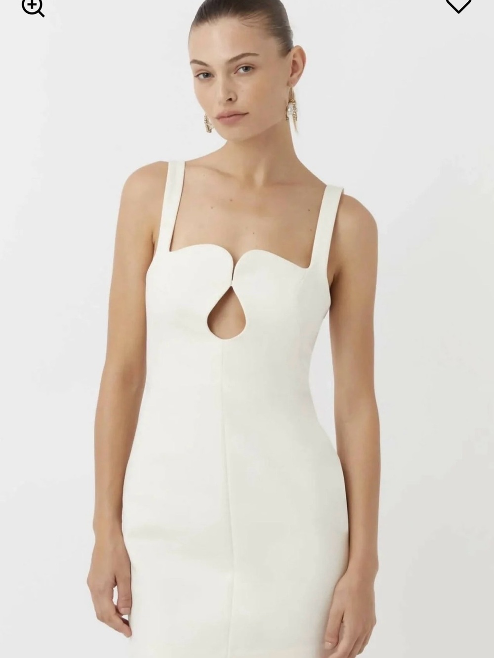 Camilla & Marc Braxton Elegant Cream Ivory Cutout Dress